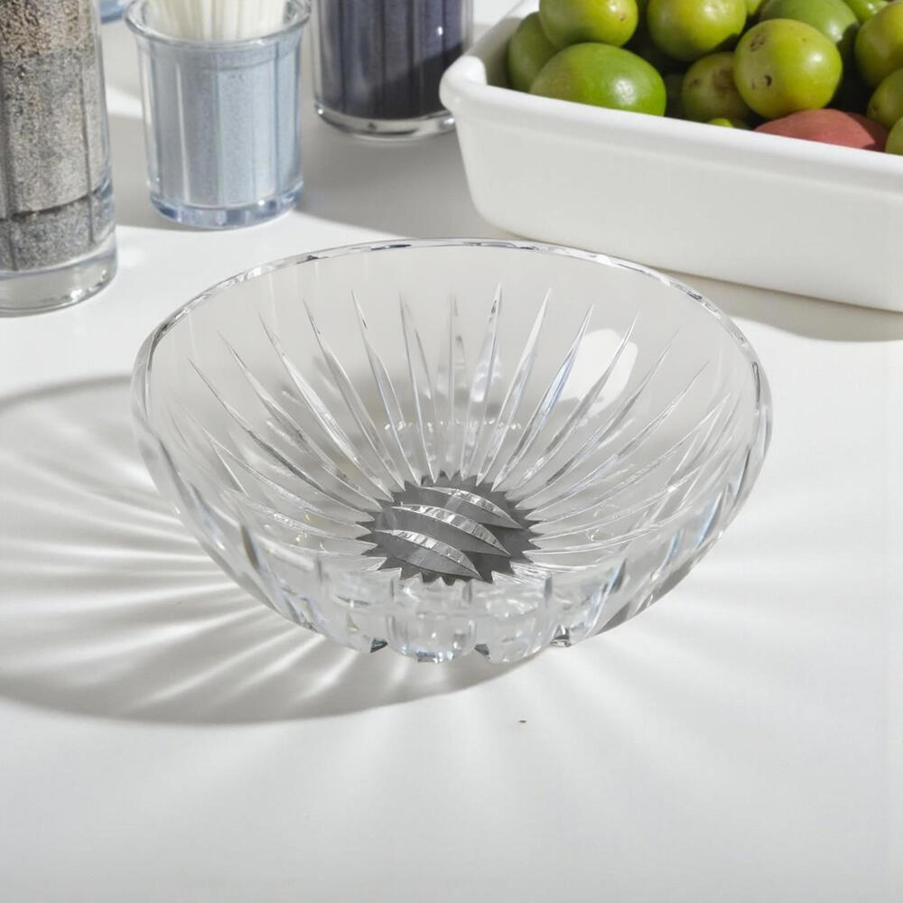 Vintage Waterford Crystal 7.75” Oval Cut Bowl, Ireland, Signed, Excellent